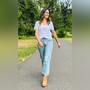 AG by Adriano Goldschmeid denim Jeans Kinsley high rise pop crop size 30 R